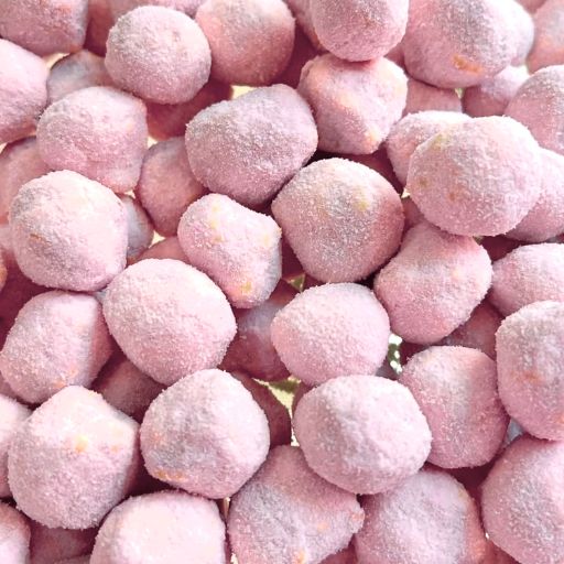 Strawberry flavored popcorn